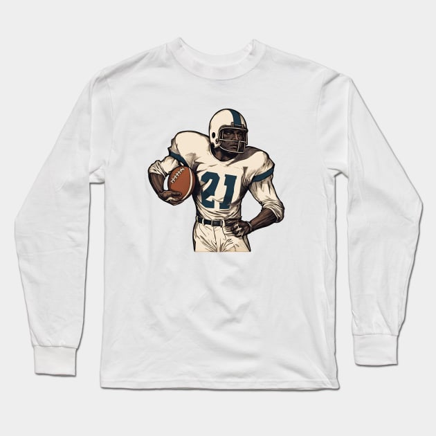 American Gridiron Football Player Long Sleeve T-Shirt by ArtShare